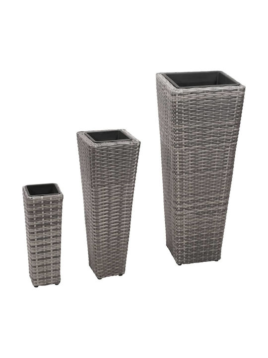 vidaXL 45424 Planter Box In Gray Colour Set 3pcs