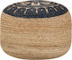 Stool For Living Room Wicker Blue 45x45x30cm