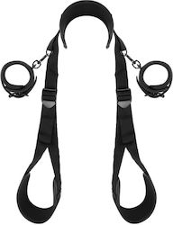 Fetish Submissive Open Leg Set Dispozitiv de Ajutor în Culoarea Negru D-218905