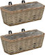 vidaXL Planter Box Hanging 40x13cm Set 2pcs in Brown Color 246828