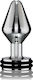 Electrastim Mini Electro Beginner's Classic Butt Plug Πρωκτική Σφήνα Small με Δόνηση Small Ασημί 6cm