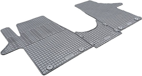 Cik Set of Front and Rear Mats 3pcs for Volkswagen T6 2015 Black