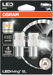 Osram Λάμπες Αυτοκινήτου & Μοτοσυκλέτας P21W-BA15S-1156 LED Πορτοκαλί 12V 1.3W 2τμχ