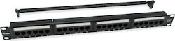 Equip Patch Panel Unshielded για Rack 1U 19" 24 Θυρών cat6
