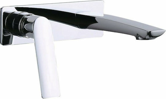 Demm Sleek Σετ Μίκτης & Στόμιο Εντοιχισμού για Νιπτήρα 1 Εξόδου Chrome