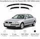 Heko Set of Windbreakers Front and Rear Car Dark Fime for Volkswagen Passat 4pcs