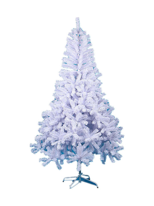 Christmas White Tree with Plastic Base H180cm