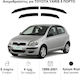 Heko Set of Windbreakers Front and Rear Car Dark Fime for Toyota Yaris 4pcs
