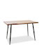 Neve Table Kitchen Wooden with Metal Frame Walnut 120x80x75cm