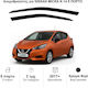 Heko Set of Windbreakers Front Car Dark Fime for Nissan Micra 2pcs