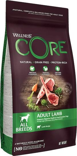 Wellness Core Adult Lamb 10kg Ξηρά Τροφή χωρίς Σιτηρά για Ενήλικους Σκύλους με Αρνί