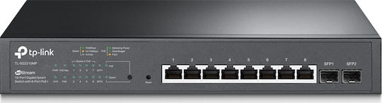 TP-LINK TL-SG2210MP Managed L2 PoE+ Switch with 8 Ethernet Ports and 2 SFP Ports