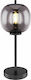 Globo Lighting Blacky Метална Настолна лампа за Цокъл E14 с Прозрачен Абажур и Черен Основа