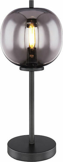 Globo Lighting Blacky Метална Настолна лампа за Цокъл E14 с Прозрачен Абажур и Черен Основа