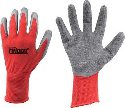 Finder Safety Glofe Nitrile Red