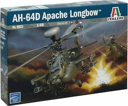 Italeri AH - 64D Apache Longbow Figurină de Modelism Elicopter la Scară 1:48 34.4x24.3x5cm.