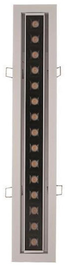 Eurolamp LED Γραμμικό Χωνευτό Φωτιστικό Οροφής 12W Φυσικό Λευκό IP20