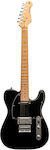 Stagg Set Plus Ηλεκτρική Κιθάρα 6 Χορδών με Ταστιέρα Maple και Σχήμα T Style σε Μαύρο Χρώμα