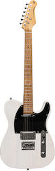 Stagg Electric Guitar Set Plus with SH Pickups Layout, Maple Fretboard in White