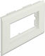 DeLock Switch Frame Horizontal Installation Easy 45 130x80mm Socket Base Module in White Color 81316