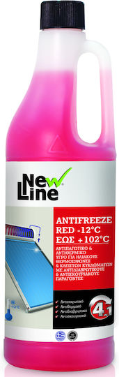 New Line Antifreeze Red -12°C + 102°C Αντιψυκτικό Υγρό Ηλιακού Θερμοσίφωνα 1lt