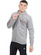 Russell Athletic Men's Sweatshirt Jacket with Hood and Pockets Gray