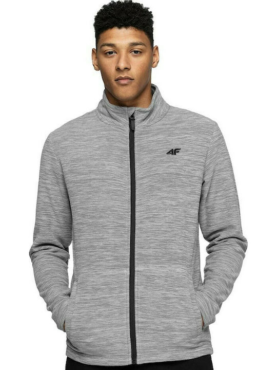 4F Herren Sweatshirt Jacke mit Taschen Gray