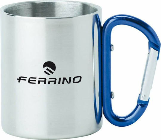 Ferrino Ποτήρι για Camping Κύπελλο Inox με Καραμπίνερ 230ml 230ml
