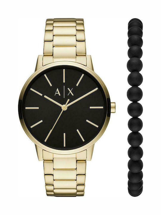 Armani Exchange Cayde Set Herrenuhr 42mm Batterie Gold