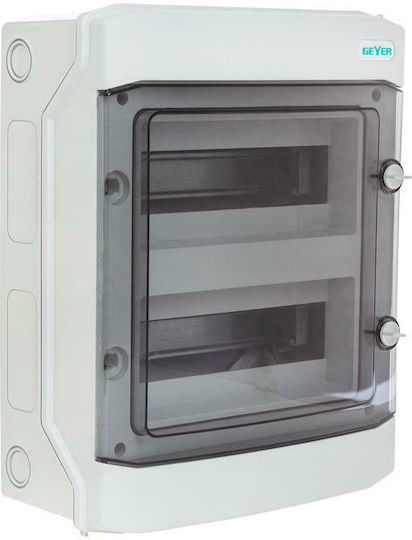 Geyer Tablou electric Montat pe perete, Etanș, 2 Rânduri, 12 Elemente L318xA383xP142mm