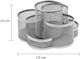 Metallisch Schreibtischorganisator in Silber Farbe 1Stück 17x17cm