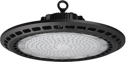 Lucas Φωτιστικό Καμπάνα LED 120W Kühles Weiß 15600lm mit integrierter LED Schwarz Ø28xH16.55cm