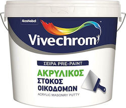Vivechrom Στόκος Γενικής Χρήσης Έτοιμος / Ακρυλικός Οικοδόμων Λευκός 800gr