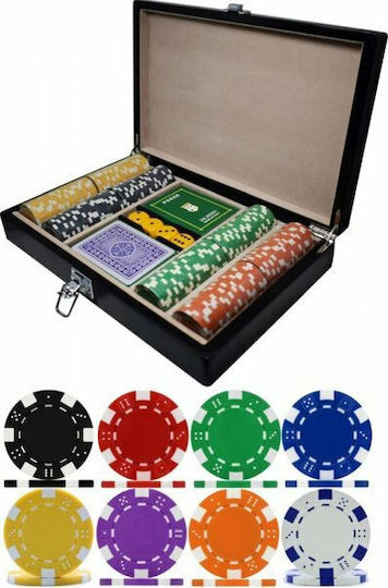 Set 200 Poker Chips 11.5gr in Box with 2 Decks