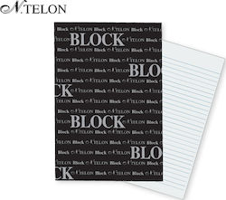 N.Telon Notebook Block 200 Sheets A4 Ruled Black