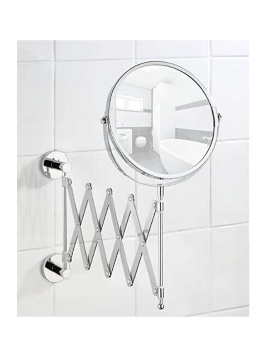 Wenko Exclusive Magnifying Round Bathroom Mirror made of Stainless Steel 17x17cm Silver
