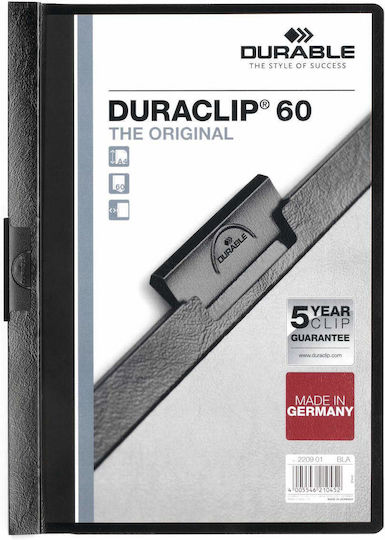 Durable Clipboard with Clip Conference for Paper A4 Black 2209-01 1pcs