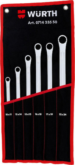 Wurth Set 6 Double Polygon Wrench Straight