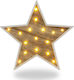 Christmas Decorative Pendant Illuminated Wooden Star 30x3.5x30cm