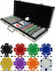 Set 500 Poker Chips 38mm / 11.5gr in Suitcase with 2 Decks