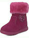 Meridian Kids Leather Boots Fuchsia