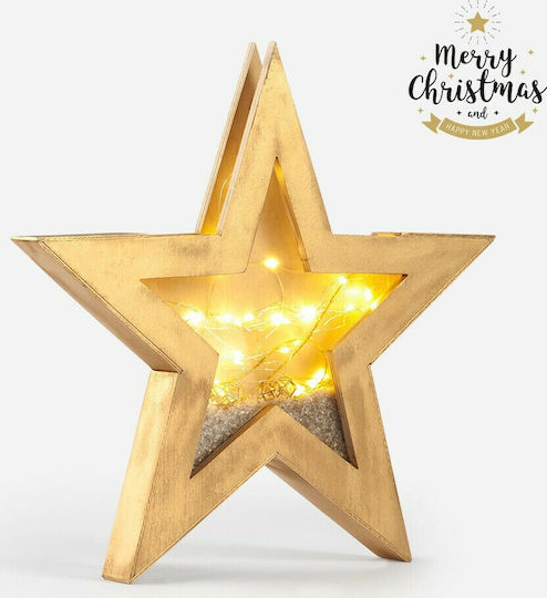 Παρίσης Stea Decorativă De Crăciun De Birou Cu Lumină Led Galbenă 47cm Παρίσης Stea Decorativă De Crăciun De Birou Cu Lumină Led Galbenă 47cm