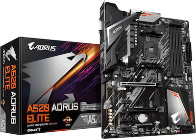 Gigabyte A520 Aorus Elite rev. 1.0 Motherboard ATX with AMD AM4 Socket