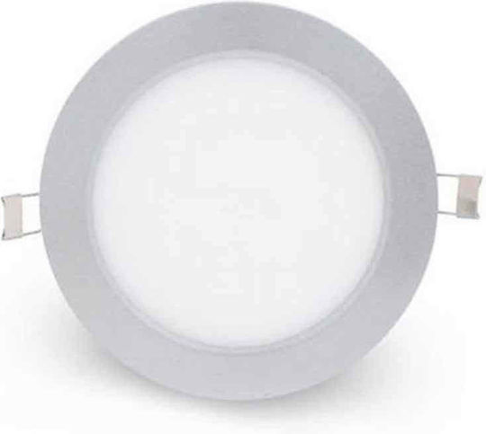 Lucas Rund Vertieft LED Panel 12W mit Natürliches Weiß Licht 4000K