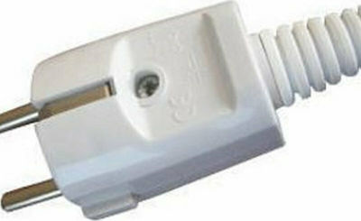 Χαραλαμπίδης Male Schuko Plug White Πλαστικό