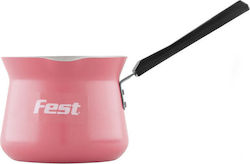 Fest Coffee Pot made of Aluminum Νο7 in Pink Color Non-Stick