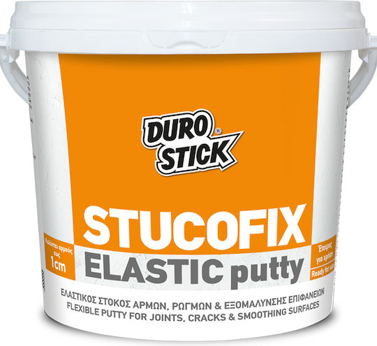 Durostick Stucofix Elastic Putty Tile Joint Filler Flexible Joints, Cracks, and Surface Smoothing White 15kg