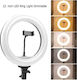 Ring Light Ring Light 30cm 3200-5600K με Τρίποδο Δαπέδου και Βάση για Κινητό