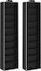 vidaXL Fabric Hanging Clothing Shelf in Black Colour 15x30x120cm 2 Pieces