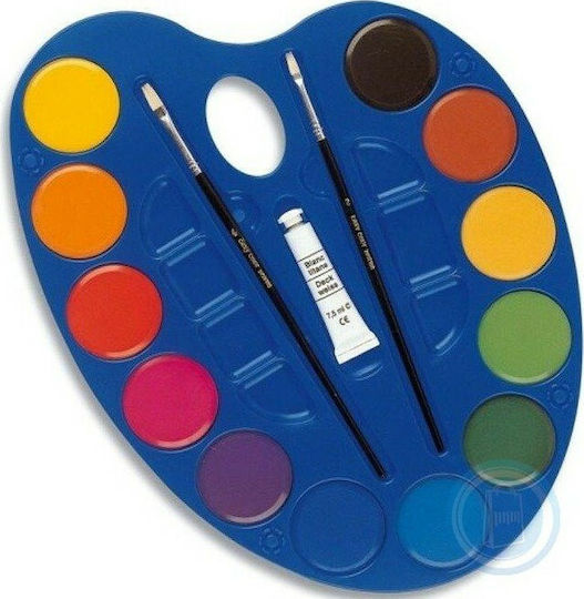 Primo Set of Watercolours Multicolored with Brush 12pcs